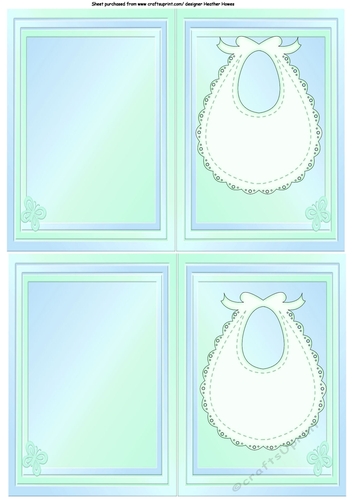 blank baby cards blue