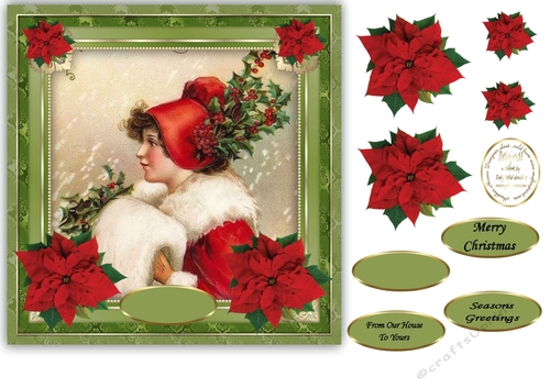 vintage Christmas lady