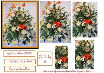 Just to Say Floral Pyramid and Sentiments