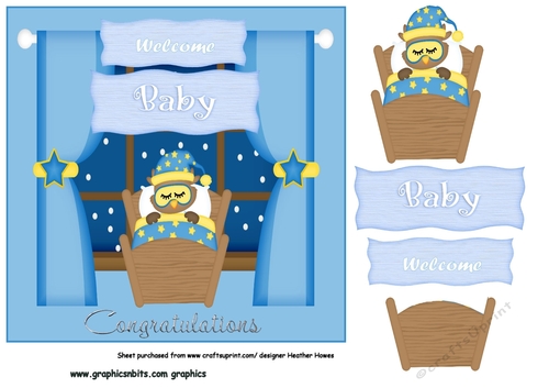 new baby owl blue
