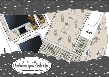Computer an Can of Lager Easel Card Kit