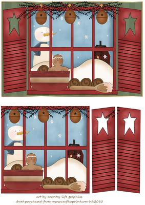 Shuttered Christmas Window