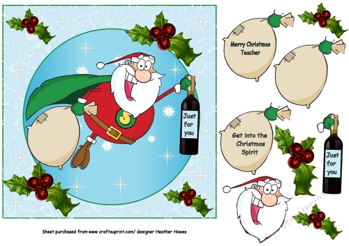 teacher Christmas wine
