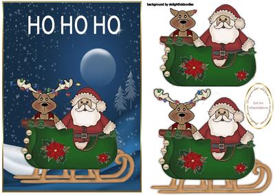 Santa and Rudoph Sleigh
