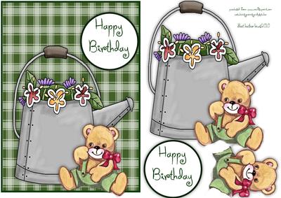 Birhtday Watering Can Bear