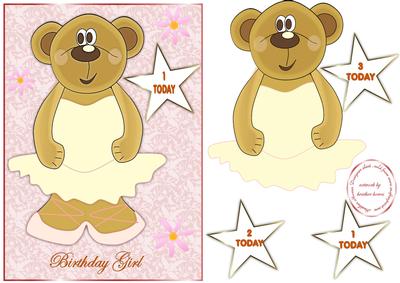 Ballerina Bear Birthday 123