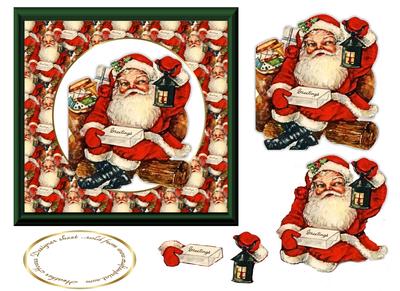 Vintage Santa with Lantern