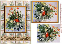 A Floral Card Front and Layers
