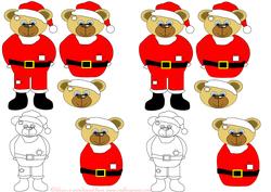 Patchy Santa Bear Toppers