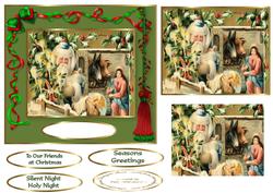 Santa Nativity Vintage