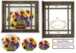 A Window with Pansies