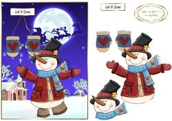 Mittens and Snowman