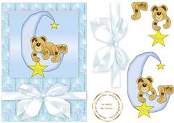 Bear Moon Baby Blue