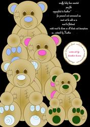 7 Bears Assorted Colours Pngs