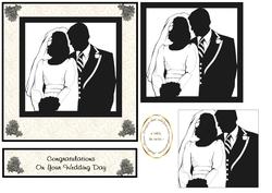 Silhouette Wedding Easel