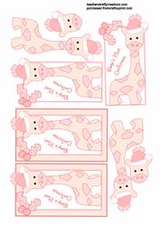 Girraffe Baby Girl 1st Christmas Sheet