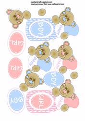 Baby Boy/girl Champagne Toppers