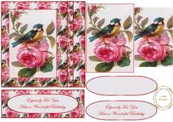 Bird and a Rose Easel Card