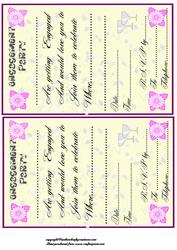 Cream Engagement Invites