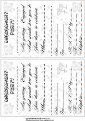 Silver Engagement Invites