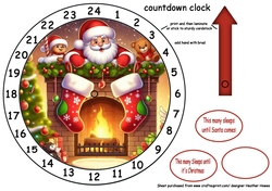 new advent clock santa fireplace