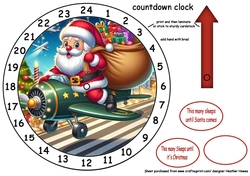 new advent clock santa plane