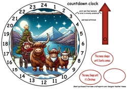 new advent clock highland coos