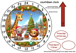 new advent christmas animals clock