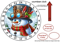 advent clock steampunk snowman