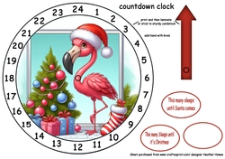 advent clock flamingo