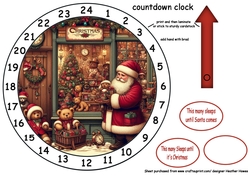 advent clock victorian santa bears