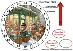advent clock christmas shopping bears