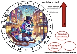 advent clock christmas unicorn 3