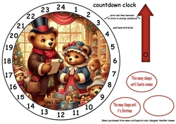 advent clock christmas bears family at christmas