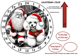 newest advent clocks santa poodle