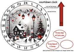 newest advent clocks black and white with red accents 1