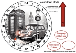 newest advent clocks black and white with red accents 2