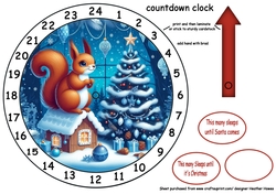 newest advent clocks squirrel blue