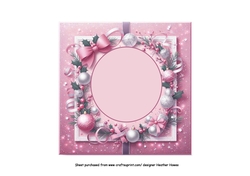 pink baby first Christmas insert