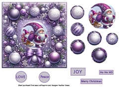glitzy santa purple