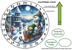 advent clock countdown sleigh ride