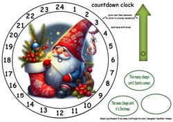 advent clock countdown gnome