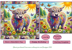 highland coo floral