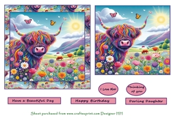 highland coo floral 2