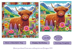 highland coo floral 3