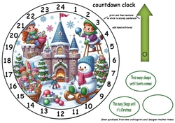 advent clock snow friends