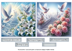 sympathy doves and flowers toppers 1