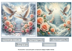 sympathy doves and flowers toppers 5