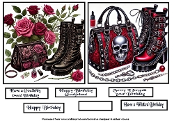 Goulish goth boots and bags