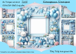 Teddy baby frames blue